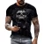 2023 Men’s Skull Print 3D T-Shirt Street Casual Loose Creative Horror Large Size Short Sleeve Fitness Daily Streetwear